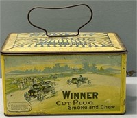 Winner Cut Plug Tobacco Advertising Tin Box