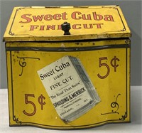 Sweet Cuba Tobacco Advertising Countertop Tin