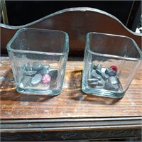 Sea stones/Pebbles in a glass vase