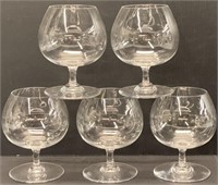 Baccarat Art Glass Snifter Stemware Lot