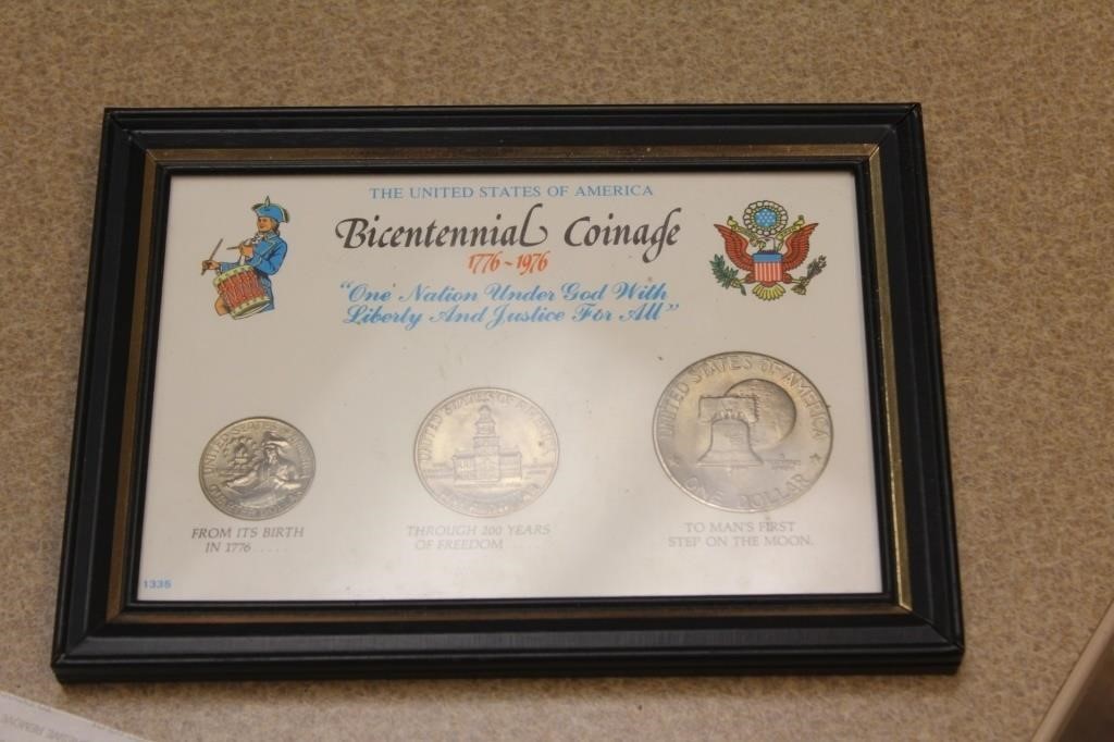 Framed Bicentennial Coinage