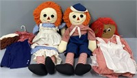 Raggedy Ann & Andy Dolls Lot Collection