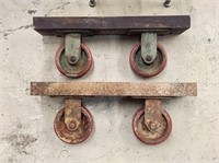(4) INDUSTRIAL CASTERS