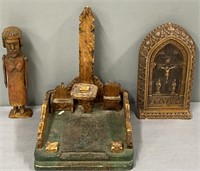 Wood Religious Figures Lot Collection