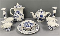 Blue Danube Japanese Porcelain Dishware Set