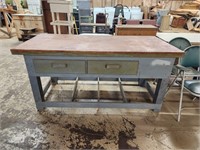 LARGE TABLE W/ DRAWERS