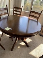 BEAUTIFUL ROUND 41" DINING TABLE AND 2 CHAIRS