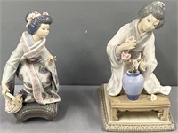 Lladro Porcelain Figures Geisha & Yuki