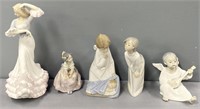 Porcelain Figures Lot Collection; Lladro etc