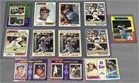 12 1970’s Stars Baseball Cards; Rose; McCovey etc