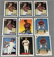 9 Chipper Jones Baseball Cards RCs etc