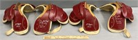 4 Football Shoulder Pads Signed HOFers