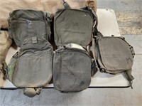 (5) MILITARY M40/M42 GAS MASK BAGS