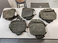 (5) MILITARY M40/M42 GAS MASK BAGS