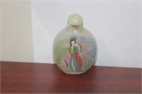 A Reverse Painting on a Glass Snuff Bottle