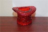 A Ruby Red Pressed Glass Hat