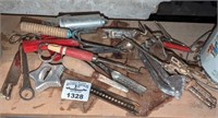 Variety of retro kitchen utensils