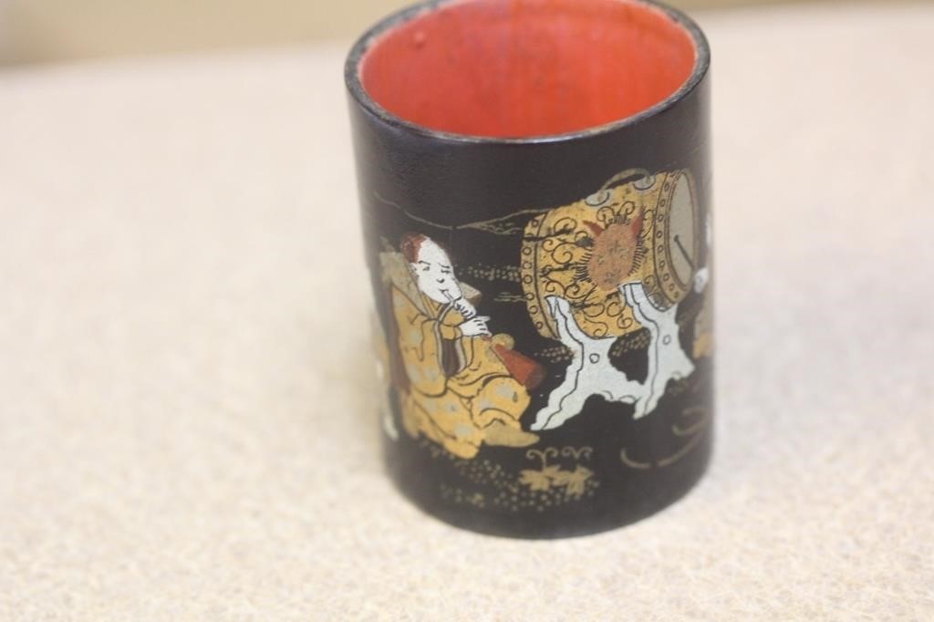 Antique Japanese Export Lacquer Cup