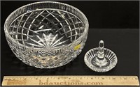 Waterford Cut Glass Crystal Bowl & Ring Holder
