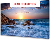 $52  Sunset Blue Ocean  Canvas Art  24x36inch  Blu