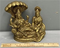 Eastern Cast Brass Deity Figurescene
