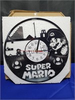 Mario Clock Made Out Of A Record Works