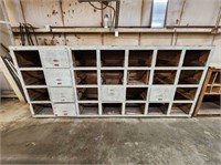 WOODEN STORAGE CABINET(MISSING DRAWERS)