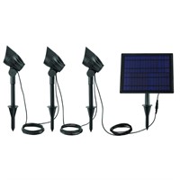*Solar Black LED 75-150 Lumen High-Low 3-Head