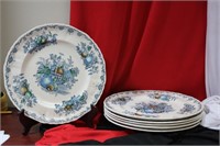 A Set of 6 Mason's Pottery Dinner Plates
