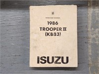 (1986) ISUZU TROOPER II (KB83) WORKSHOP MANUAL