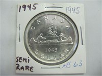 1945 $1 CDN COIN