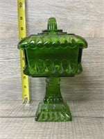 Vintage Pedestal Candy Dish with Lid