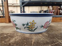 VINTAGE CHINESE POTTERY FLORAL PLANTER