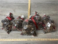 (5) Bags of Cinnamon Apple Scented Pine Cones