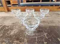 SET OF (6) FEDERAL GLASS CLEAR SHERBET DISHES