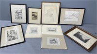 Fine Art Prints Lot Collection Signed Etchings etc
