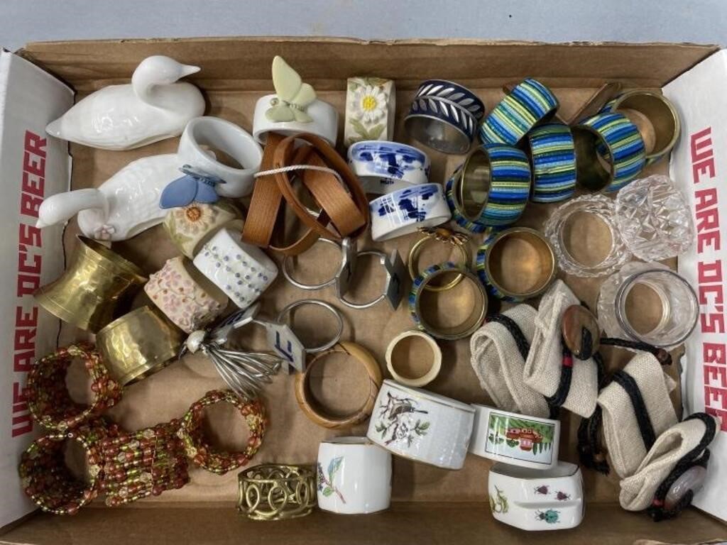 Decorator Napkin Rings Lot Collection