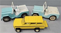3 Tonka Pressed Steel Toy Trucks