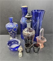 Art Glass Lot Collection Cut to Clear etc