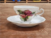 FLORAL TEACUP & SAUCER