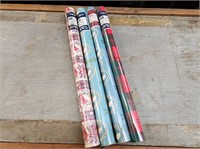 (4) NEW 60 SQ FT ROOLS OF WRAPPING PAPER