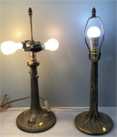 2 Cast Metal Lamp Bases