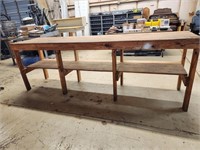 LARGE WOODEN INDUSTRIAL TABLE