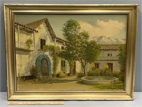 Alberto Lobos Spanish Homestead Oil Painting