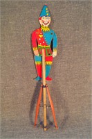 Antique German Jumping Jack Spinning Jester Toy