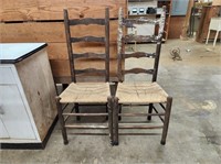 (2) LADDER BACK CHAIRS