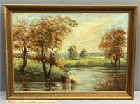 Brandywine River Landscape Oil Painting on Canvas