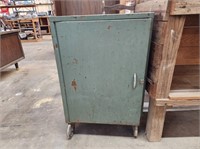ROLLING METAL CABINET W/ CONTENTS