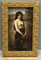 Victorian Portrait Oil Painting on Canvas