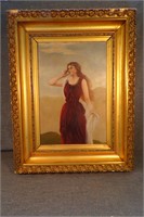 Antique Oil Painting "ECHO" after Edouard Bisson